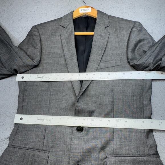J Crew Sport Coat Men 36R Gray Wool Thompson Two Button Blazer Suit Jacket NWT - Picture 8 of 16